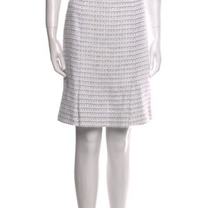 CHANEL  VINTAGE White Textured Pencil Skirt